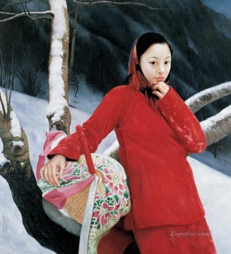 chicas chinas Painting - Urraca en la montaña JMJ Chicas chinas